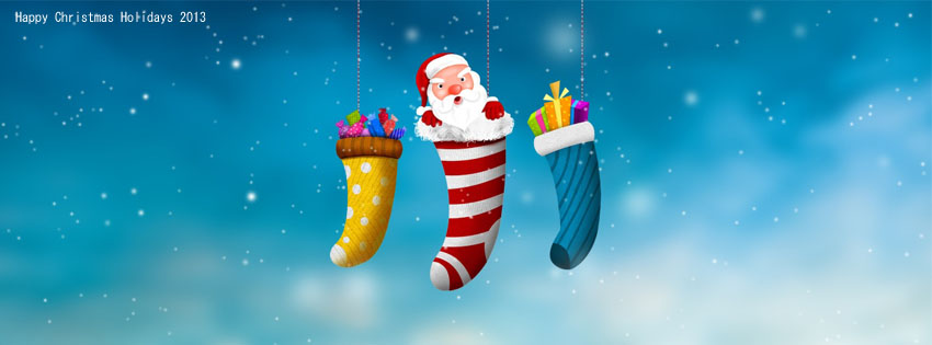 Happy Christmas Holidays 2013 facebook cover photo